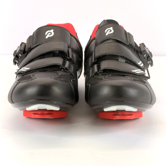 Peloton Altos Indoor Cycling Shoes Size 43 Black Red Unisex Bike Buckle Active - Picture 3 of 11